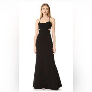 Jill Stuart Black Sleeveless Spaghetti Strap Gown